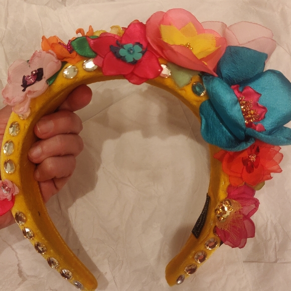 Floral Crystal Headband New Handmade - Picture 4 of 4